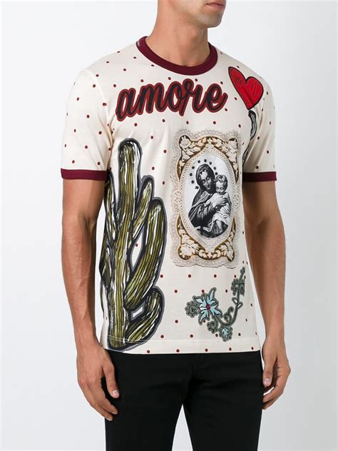 amore t shirt dolce gabbana|Men's T.